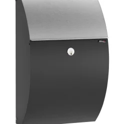 ALLUX 7000 POSTKASSE SORT/RUSTFRIT STÅL