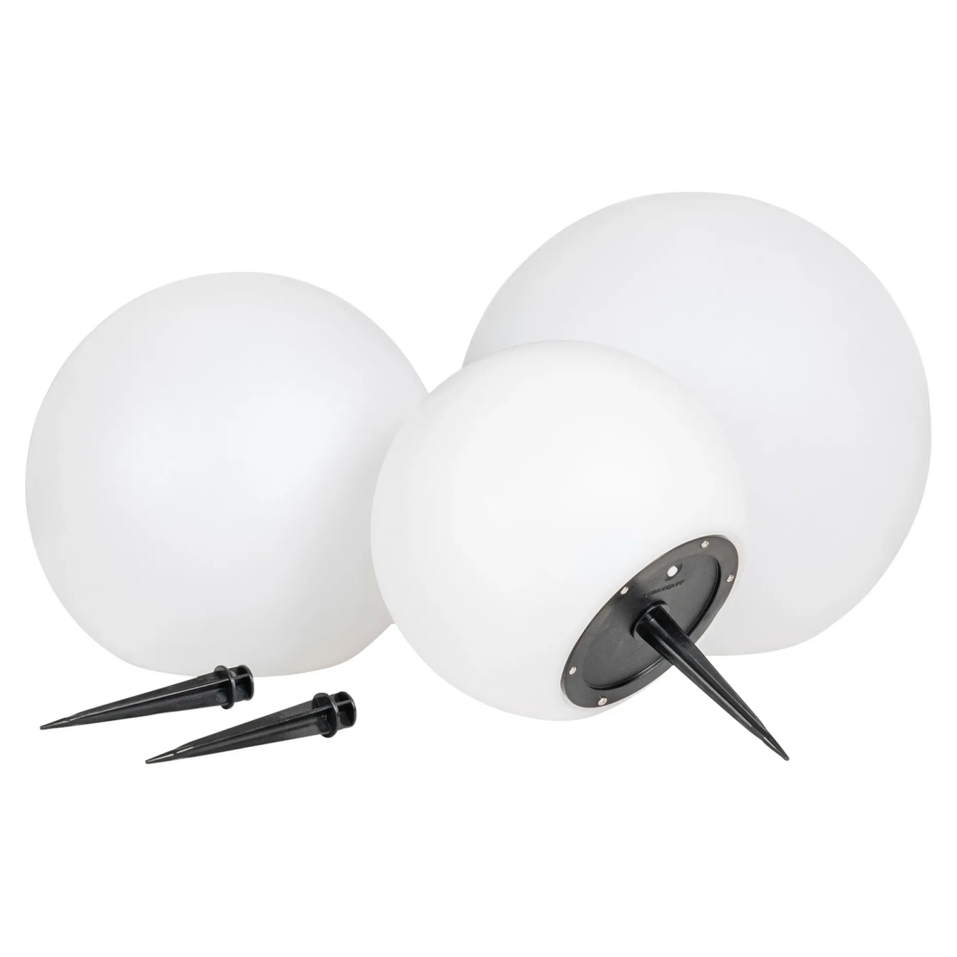 BOLIGINDRETNING SÆT AF 3 SOLCELLE LAMPE HVID/SORT 0 0