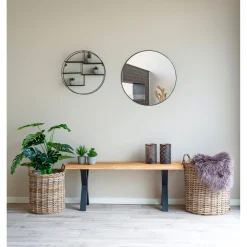 Boliginteriør BOLIGINTERIØR RUND HYLDE SORT 47.50 X 10 X 47.50 CM