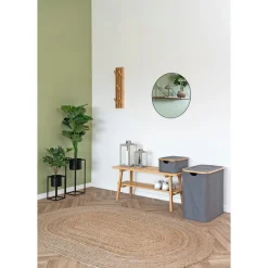 Boliginteriør BOLIGINTERIØR VASKETØJSKURV MØRKEGRÅ 54X33X54 CM