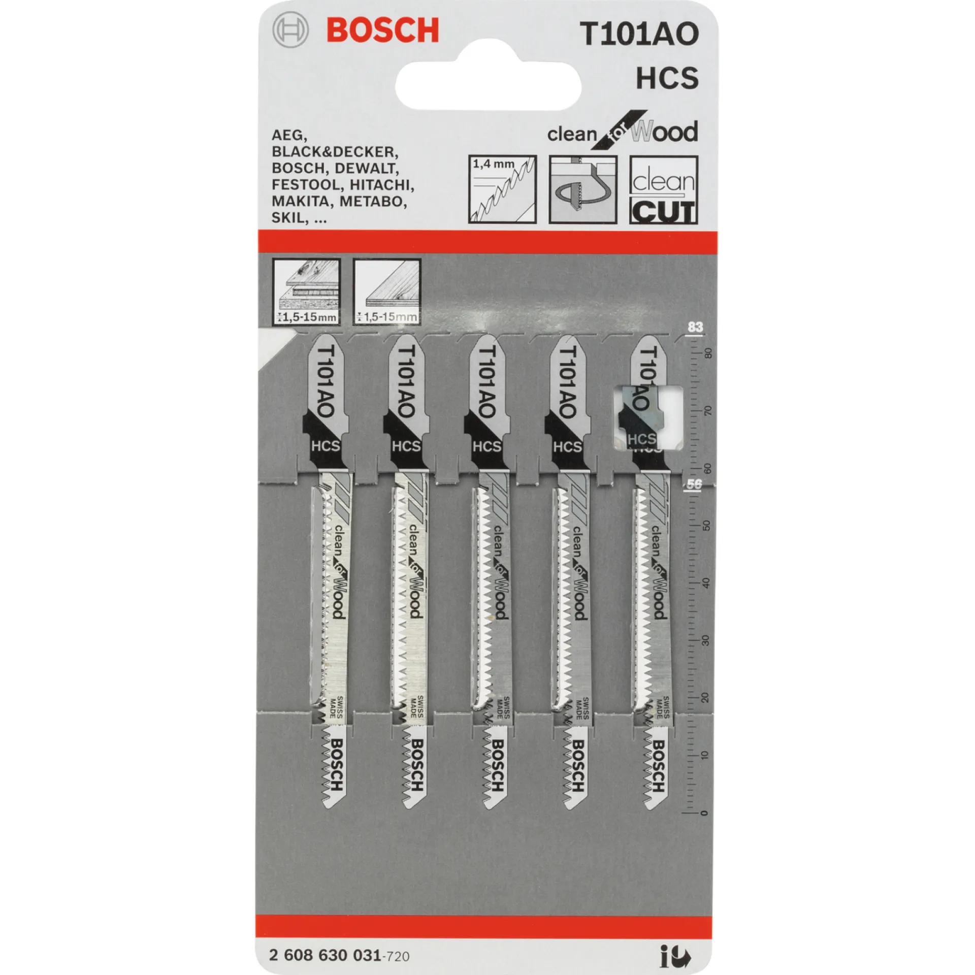 Bosch T101AO STIKSAVSKLINGE 5 STK
