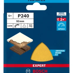 Bosch EXPERT C470 DELTA 93MM MELLEM SLIBEBLAD 240 5 STK