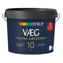 Dyrup 10 EKSTRA DÆKKENDE VÆGMALING 7 L HVID