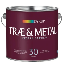 Dyrup 30 EKSTRA STÆRK TRÆ- OG METALMALING 2,25 L HVID