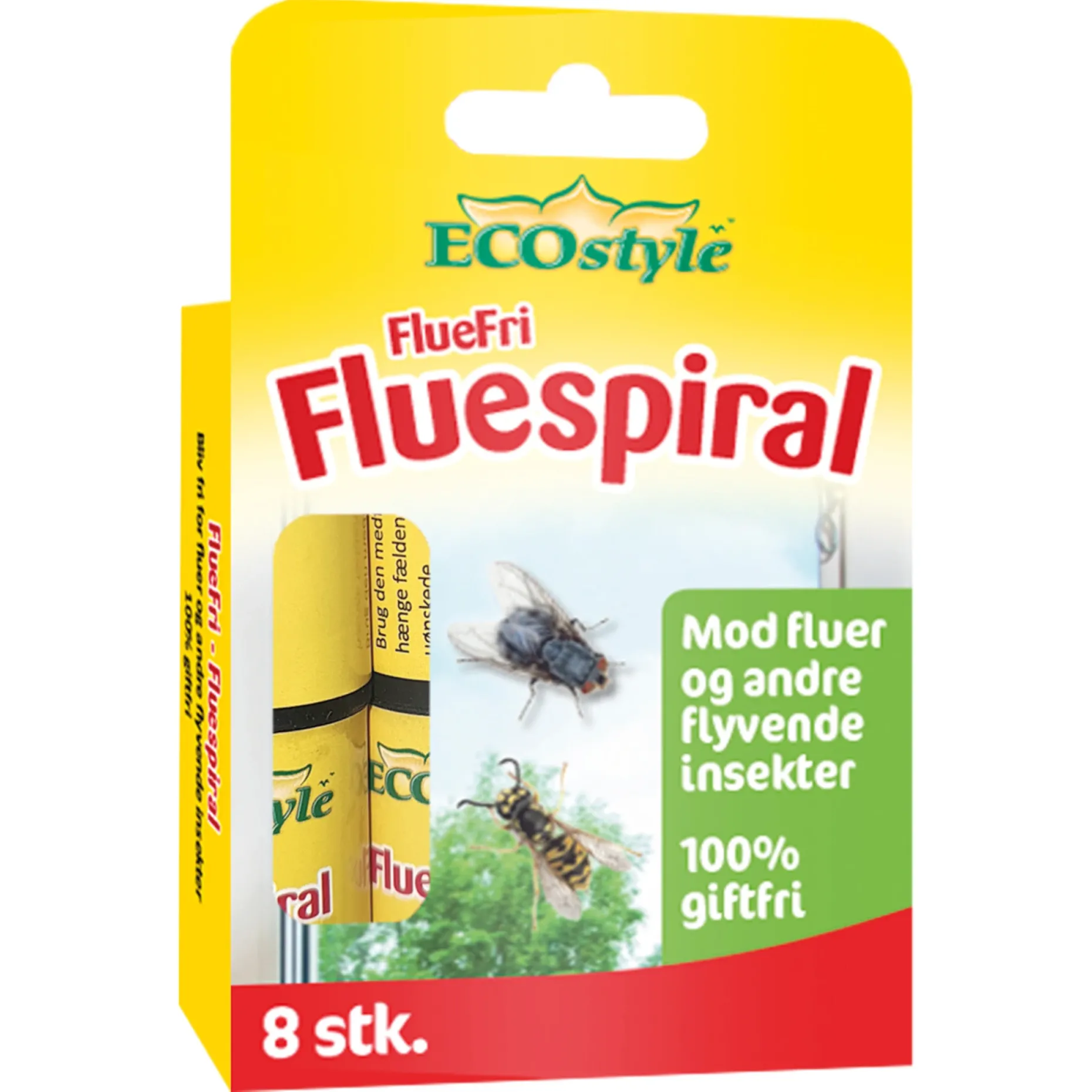 ECOSTYLE FLUEBEKÆMPELSE PAKKE MED 8 SPIRALER