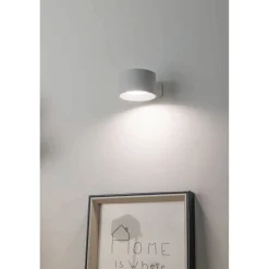 Eglo MURAGLIE RUND GENOPLADELIG VÆGLAMPE HVID