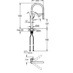 Grohe ESSENCE KØKKENARMATUR KROM
