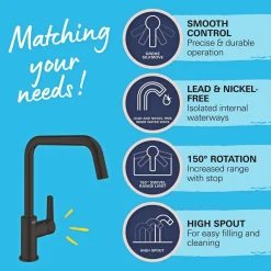 Grohe START KØKKENARMATUR MAT SORT