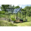 Halls ICON 6 GARDENHOUSE EKSKL. SOKKEL HÆRDET GLAS SORT 8,6 M2
