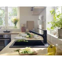 Hansgrohe ZESIS M33 150, 2-JET KØKKENARMATUR MAT SORT
