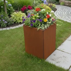 Hortus 210-903 MED BUND HØJBED RUST PATINA 60 X 40 X 40 CM