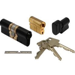 Jasa NOIR UNIVERSAL DRÅBECYLINDER CYLINDERLÅS DRÅBECYLINDER MATSORT 1 STK