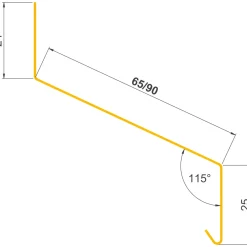 Jual SORT ALU-PROFIL 19AS, 25 X 65 X 24 MM. SÅLBÆNK 1 M