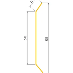 Jual SORT ALU-PROFIL 11FS, 10 X 50 MM. FUGESKINNE 1 M
