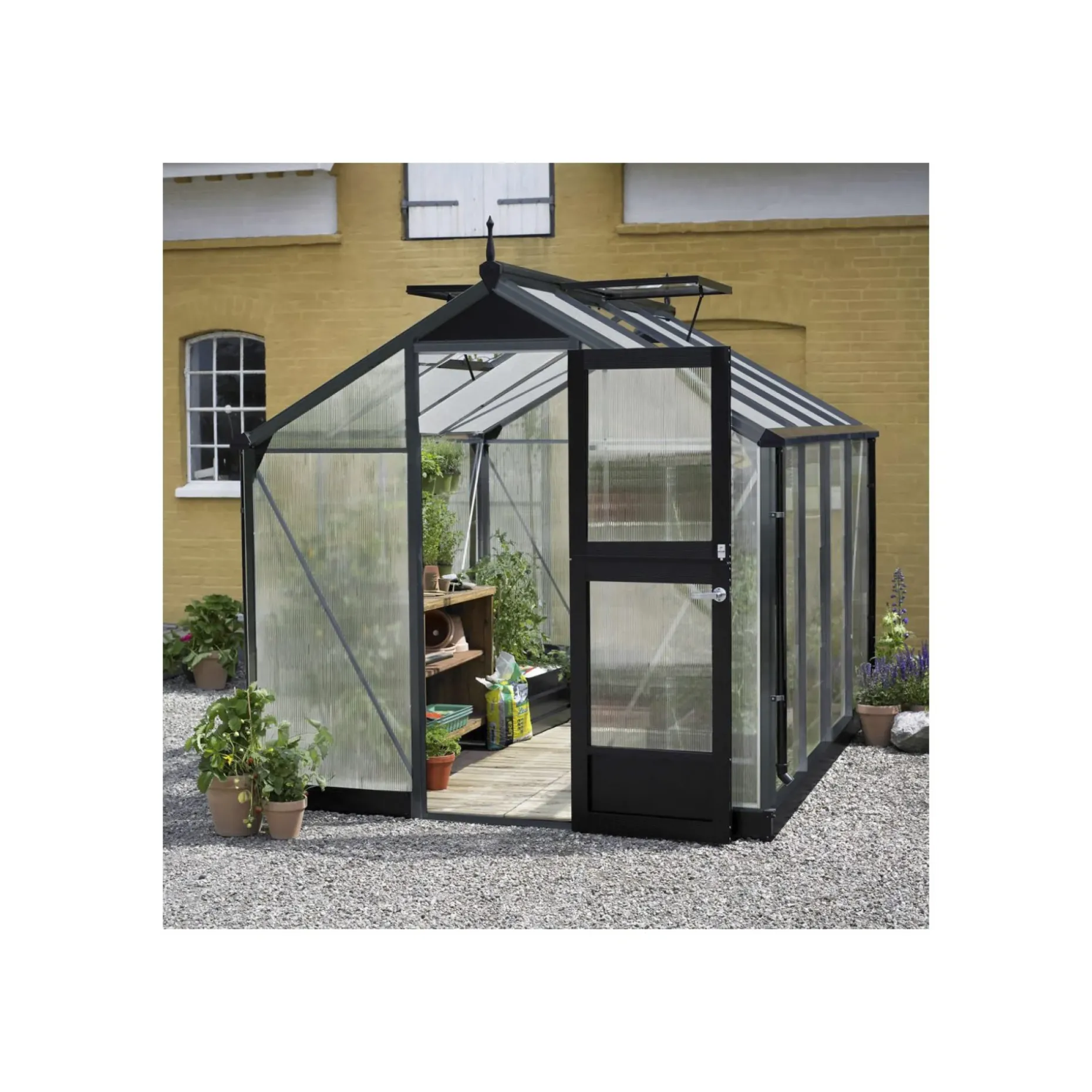 JULIANA COMPACT DRIVHUS 10 MM POLY ANTRACIT 5 M²