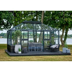 JULIANA GRAND OASE MUR ORANGERI 3 MM HÆRDET GLAS HELE BANER ANTRACIT 13 M²