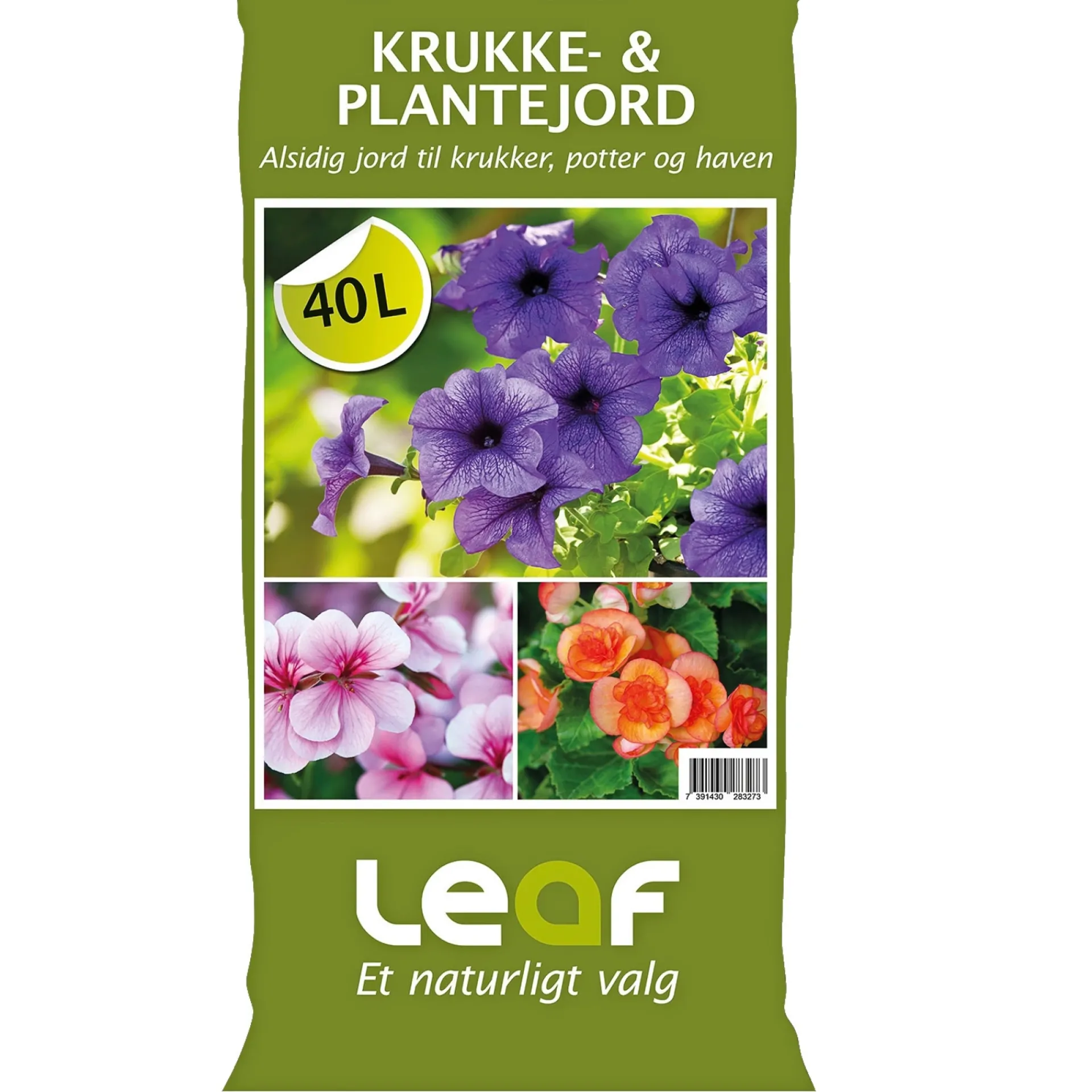 Leaf KRUKKE- OG PLANTEJORD 40L
