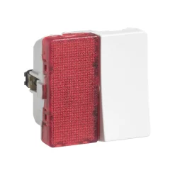 LK Fuga 1 MODUL ENKELT M/LAMPE AFBRYDER HVID