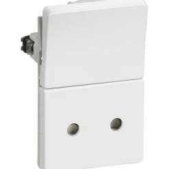 LK Fuga 1,5 MODUL STIKKONTAKT M/AFBRYDER HVID U/JORD
