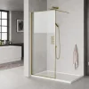 Milobad MESSING PROFIL BRUSEVÆG KLART GLAS 80 CM