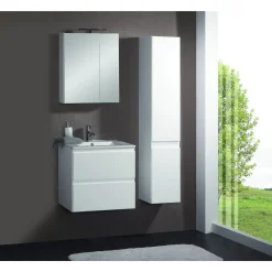 Milobad RENO HØJSKAB HVID HØJGLANS 30 X 157 CM