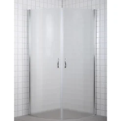 Milobad 90X90X195CM BUET BRUSEHJØRNE FROST 90 CM