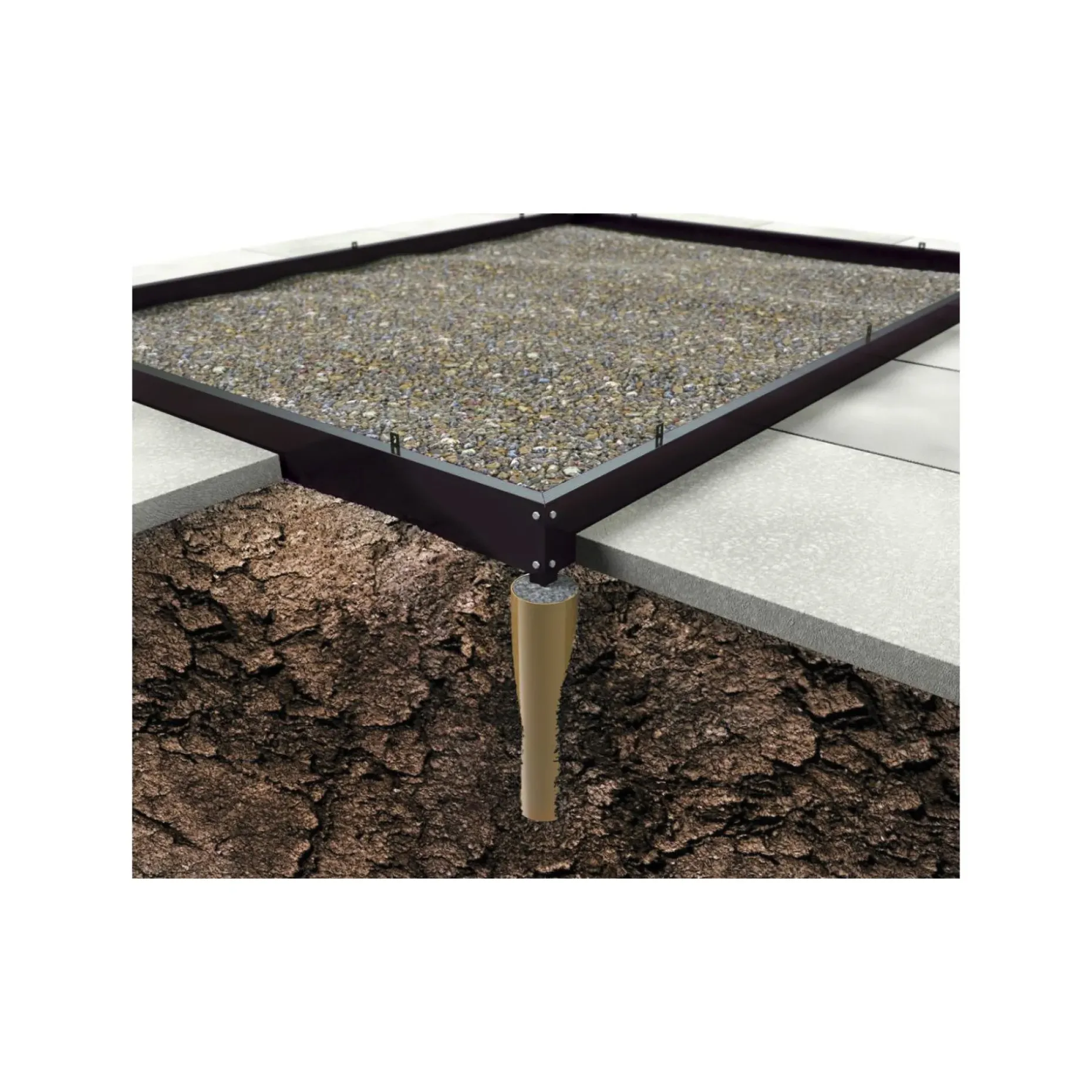 OUTRIUM DRIVHUS INKL. SOKKEL 3 MM DELT GLAS SORT 9,9 M2