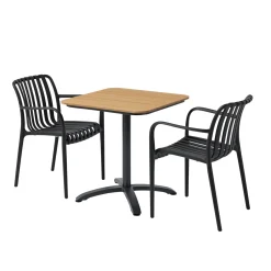 Outrium FARO/MURCIA BORD + 2 STOLE CAFESÆT SORT