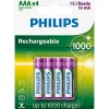 Philips AAA GENOPLADELIGT BATTERI 4 STK/PK