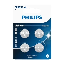 Philips LITIUM CR2025 KNAPCELLE BATTERI 4 STK/PK