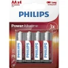 Philips POWER ALKALINE AA BATTERI 4 STK/PK