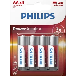 PHILIPS POWER ALKALINE AA BATTERI 12 STK/PAK