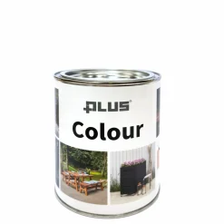 Plus COLOUR LASUR FARVE TRÆBESKYTTELSE TRANSPARENT GRÅBRUN 0,75 L