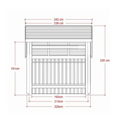 Plus 1 MODUL ÅBEN STANDARD CYKELSKUR 5,7 M2