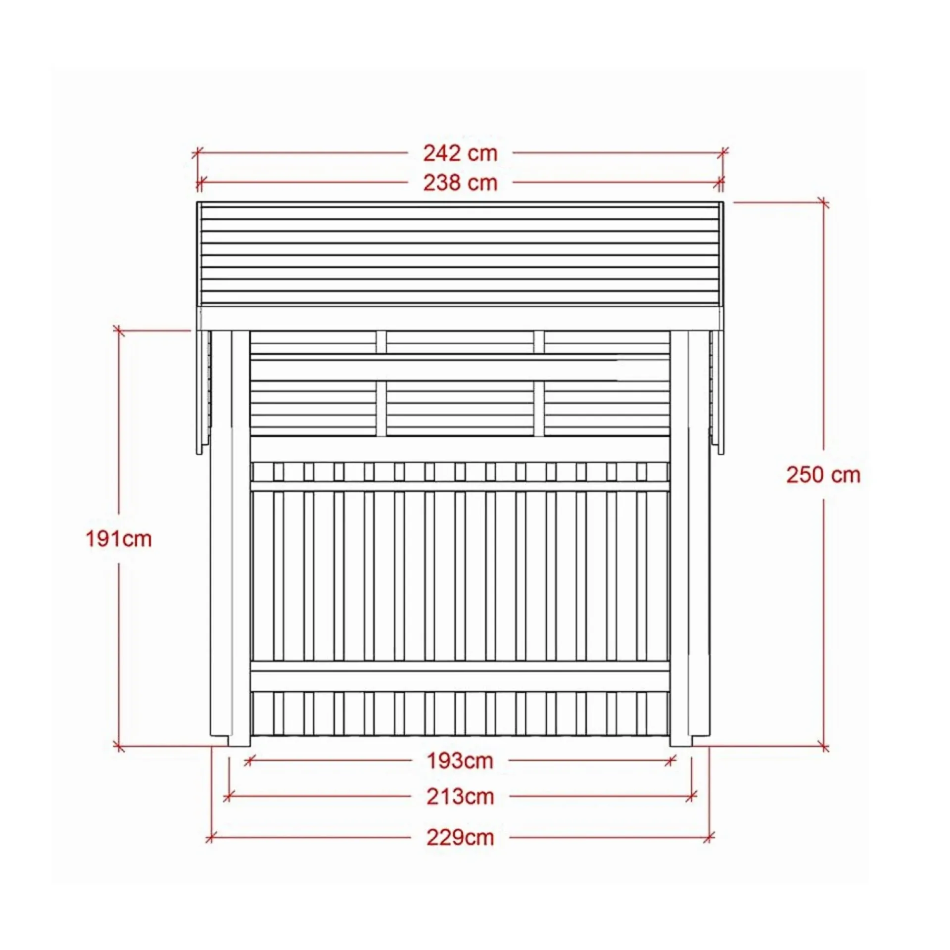 Plus 1 MODUL ÅBEN STANDARD CYKELSKUR 5,7 M2