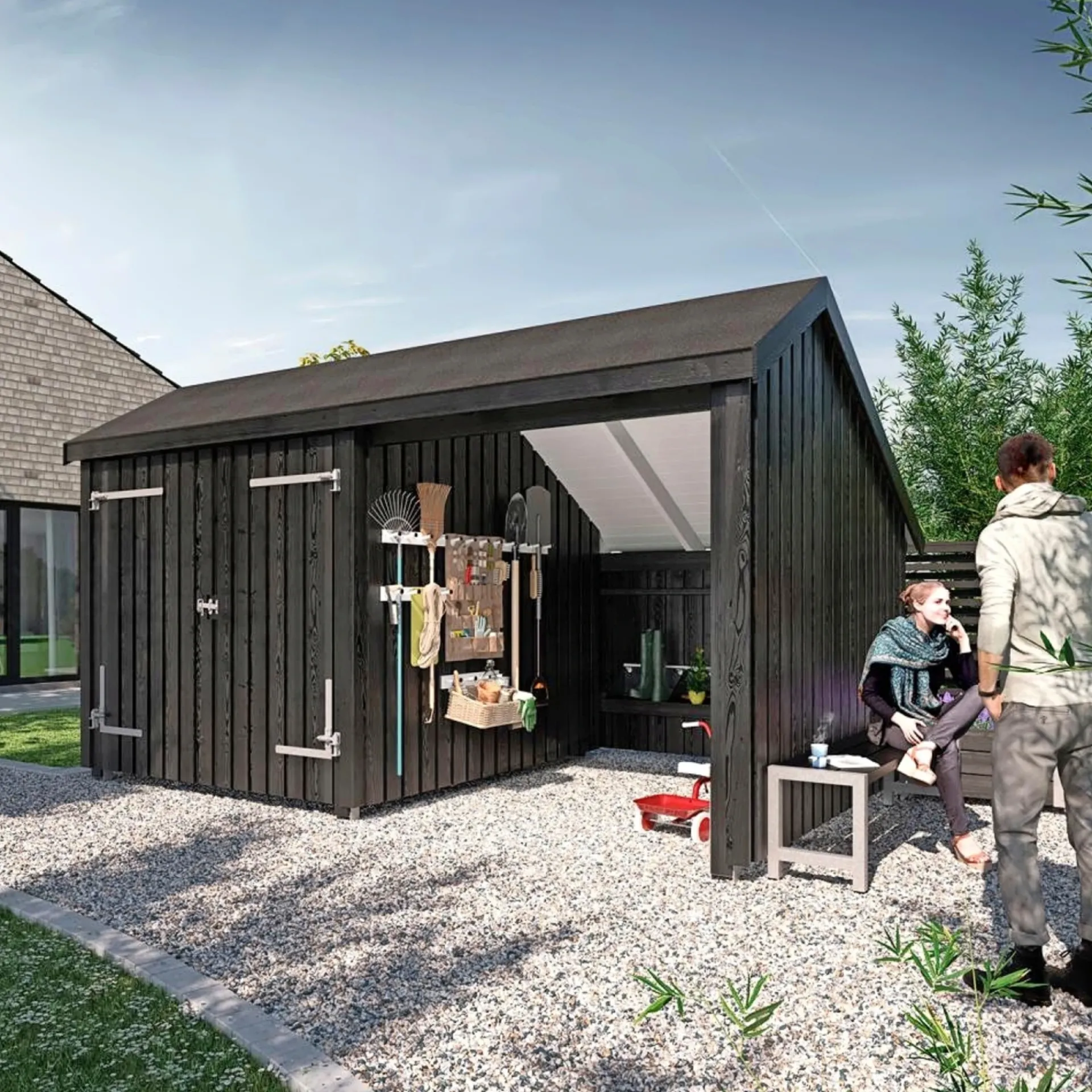 Plus 2-MODULER M/DOBBELTDØR STANDARD MULTIHAVEHUS 10,5 M2