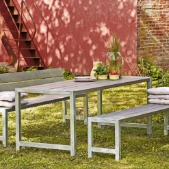 PLUS PLANKEBÆNK GRÅBRUN 176 CM