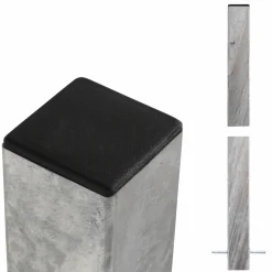 Plus STÅLSTOLPE VARMGALVANISERET STÅL 8 X 8 X 186 CM