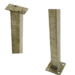 PLUS STÅLSTOLPE VARMGALVANISERET OG PULVERLAKERET GRÅSORT 4.24 X 4.24 X 96 CM