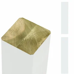 PLUS STOLPE TRYKIMPRÆGNERET HVID 9 X 9 X 238 CM