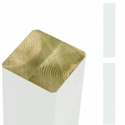 Plus STOLPE TRYKIMPRÆGNERET HVID 9 X 9 X 208 CM