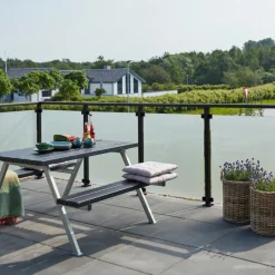 PLUS STOLPE VARMGALVANISERET OG PULVERLAKERET SORT 4.50 X 4.50 X 103.30 CM