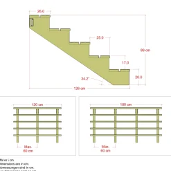 Plus 5 TRIN TERRASSETRAPPE 1200 X 880 MM