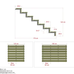 PLUS 2 TRIN TERRASSETRAPPE 1200 X 370 MM