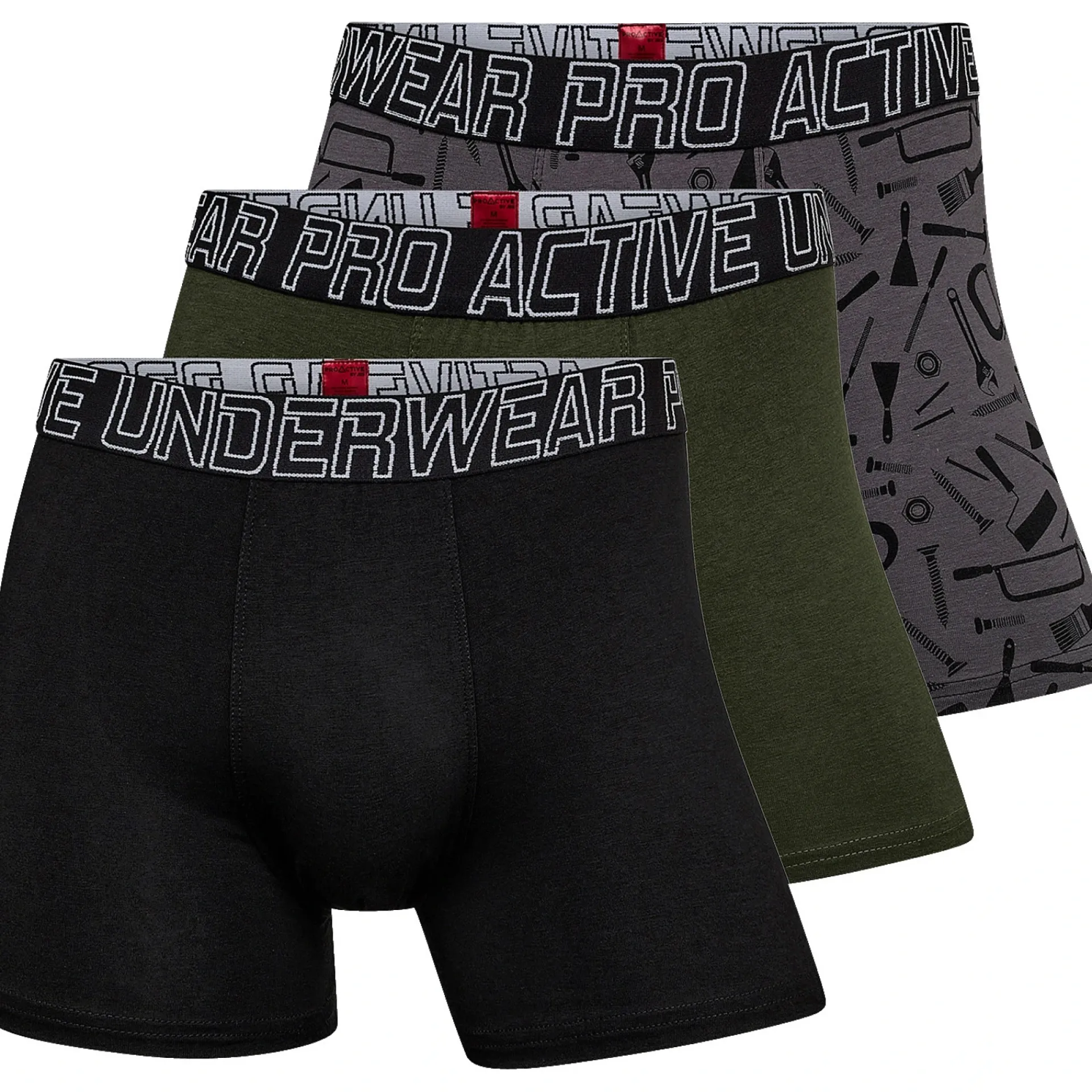 ProActive . TIGHTS L SORT/GRÅ/GRØN