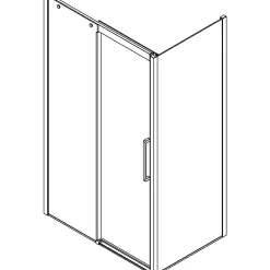 Scanbad CLASSIC SKYDEDØR KROM/KLAR 140 X 200 X 80 CM