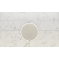 Scanbad DELTA RAMMESPEJL MED LYSSTYRING Ø75 CM HVID