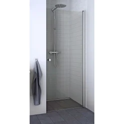 Scanbad FLEXI MAT ALU PROFIL, 1 STK. BRUSEDØR KLAR GLAS 89 CM
