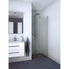 Scanbad FLEXI MAT ALU PROFIL, 1 STK. FOLDEDØR KLAR GLAS 89 CM