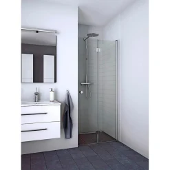 Scanbad FLEXI MAT ALU PROFIL, 1 STK. FOLDEDØR KLAR GLAS 99 CM